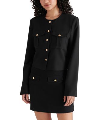 Steve Madden - Women's Cosette Collarless Twill Jacket