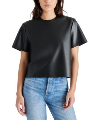 Steve Madden - Women's Ezra Faux-Leather Top