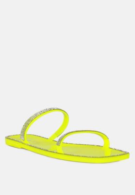Women's Fenta Diamante Detail Jelly Flats