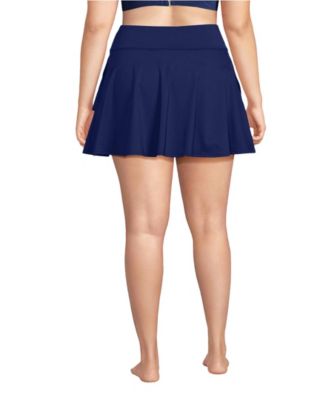 Plus Size High Waisted Tulip Hem Swim Skort