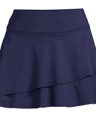 Plus Size High Waisted Tulip Hem Swim Skort