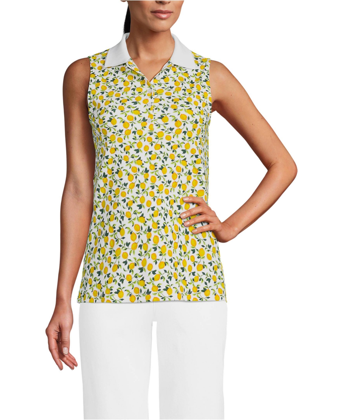 Lands' End Women's Supima Cotton Polo -vibrant lemons