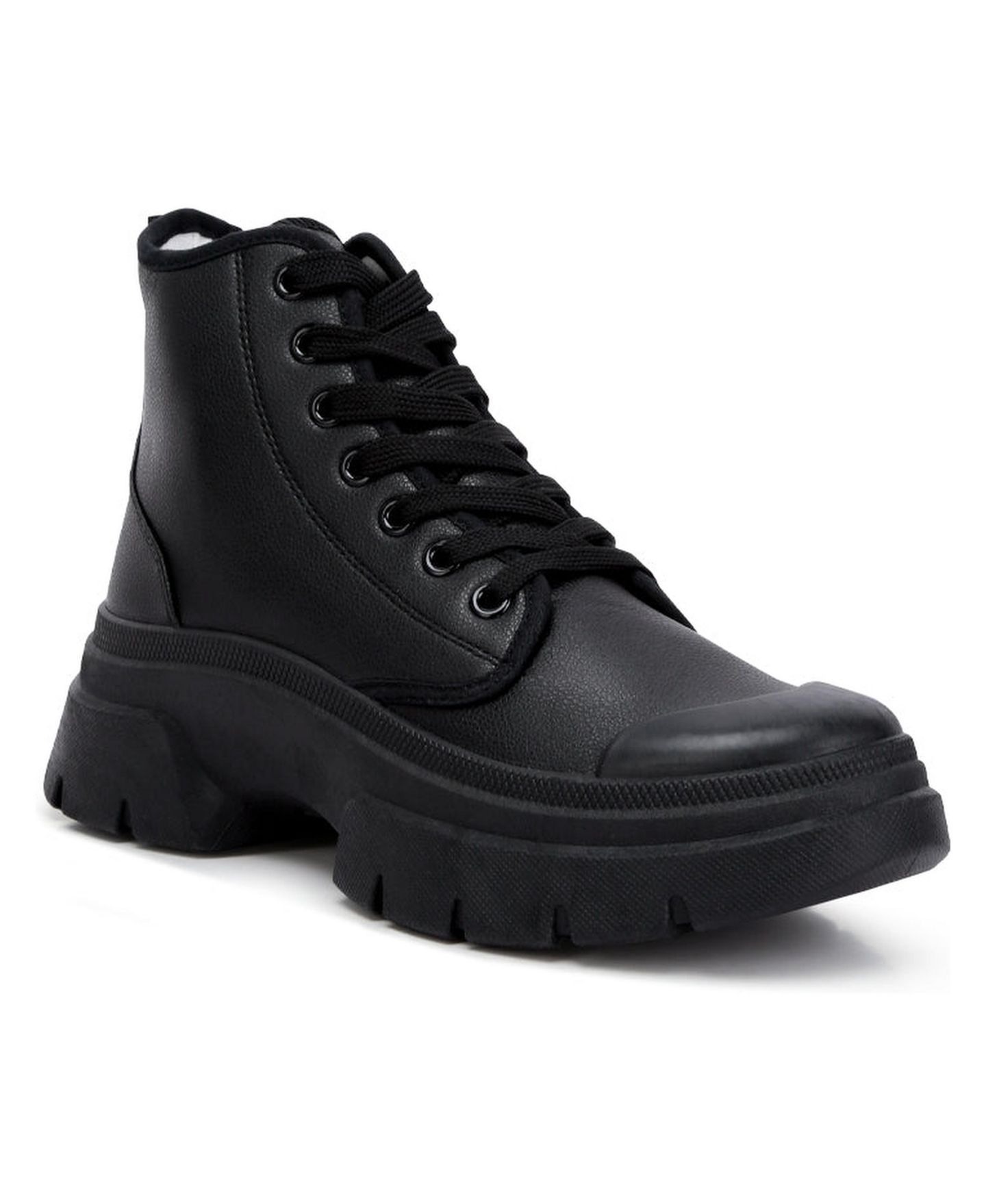 Женские ботинки London Rag Roxane Chunky Lace Up, цвет: Чёрная искусственная кожа — фото 3