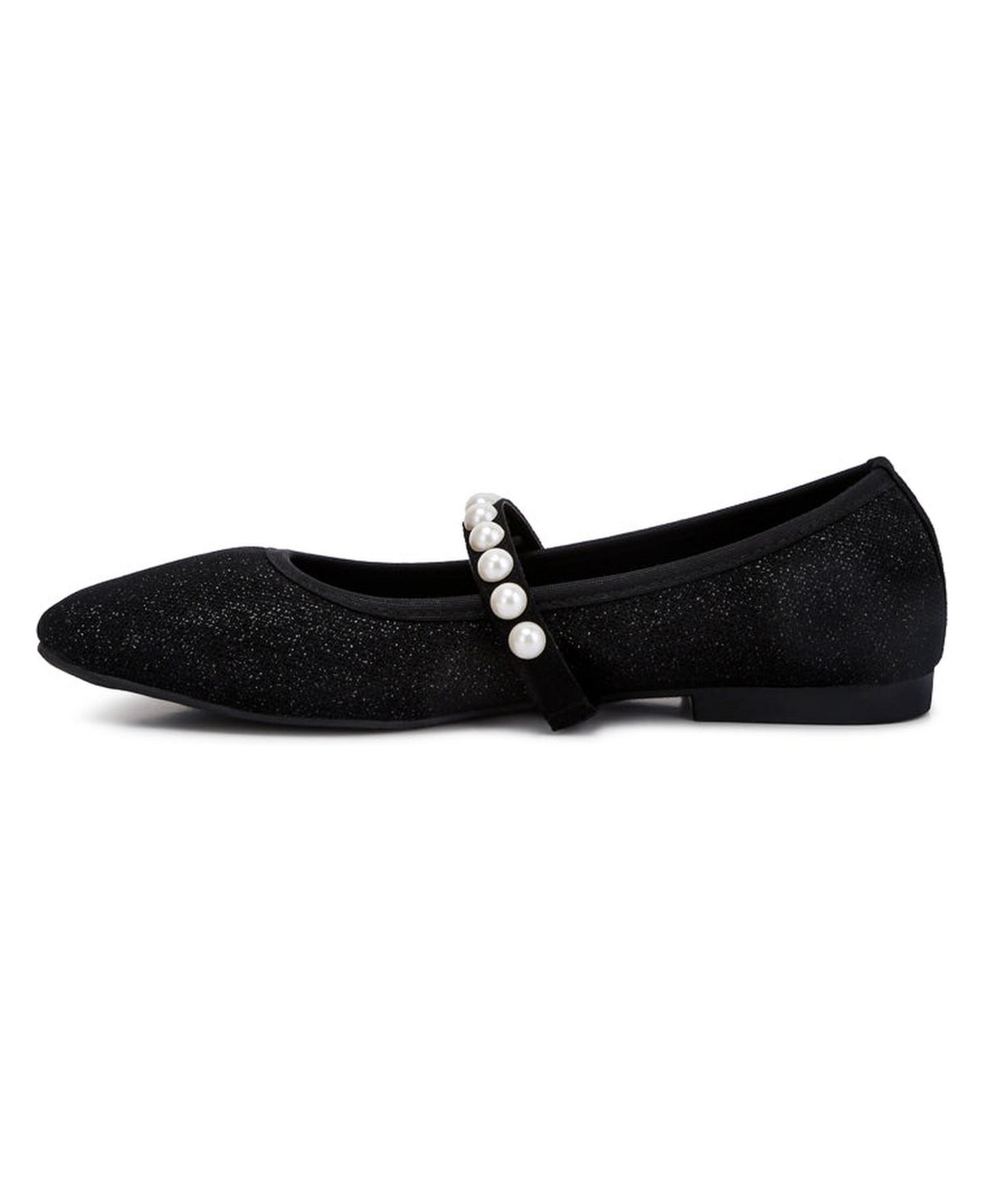 Женские балетки London Rag Sassie Pearl Embellished Ballerina Flats, цвет: Чёрный — фото 3