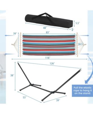 Hammock with Stand and Carrying Case-Multicolor