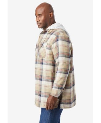 Big & Tall by KingSize Removable Hooded Shirt Jacket