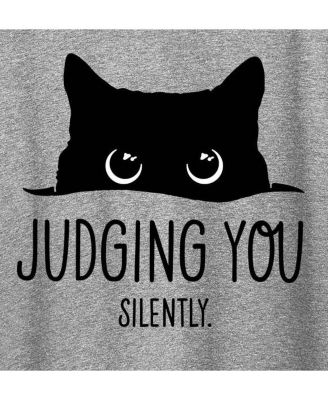 Judging You Silently Cat Plus Size Graphic T-Shirt