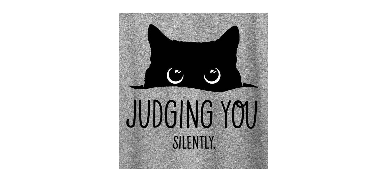 Judging You Silently Cat Plus Size Graphic T-Shirt