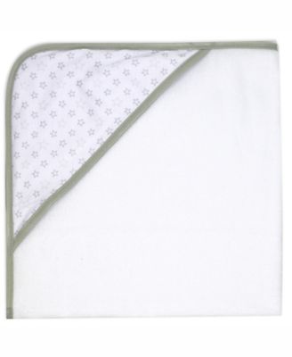Baby Boys and Baby Girls Stars 2 Pack Hooded Bath Towel and Wash Cloth Set