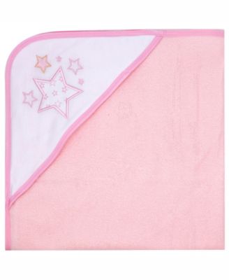 Baby Boys and Baby Girls Stars 2 Pack Hooded Bath Towel and Wash Cloth Set