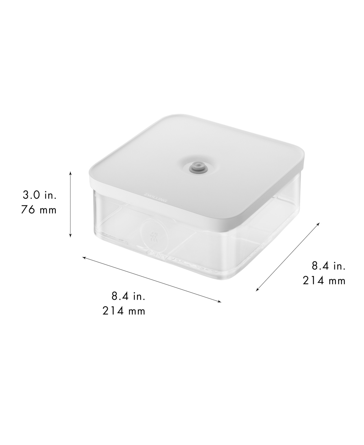 Shop Zwilling Fresh Save Cube 2-pack Containers In Transparent-white