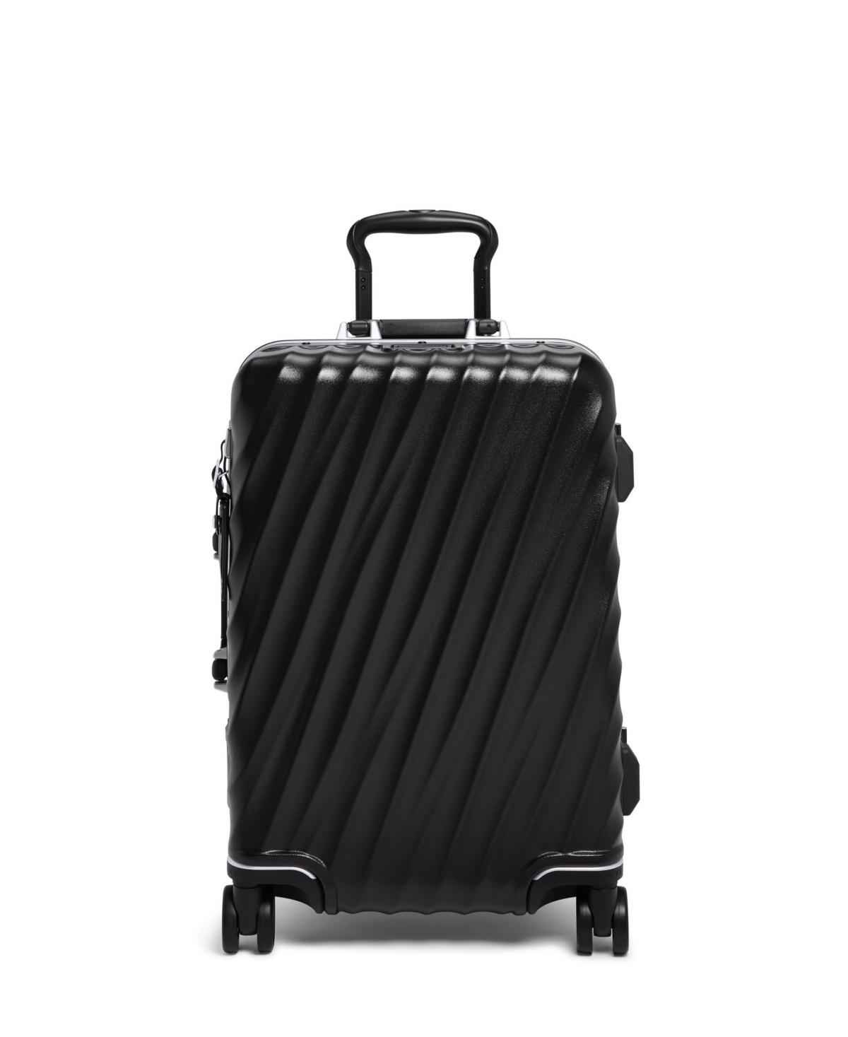 19 Degree International 4 Wheel Carry-On - Black texture