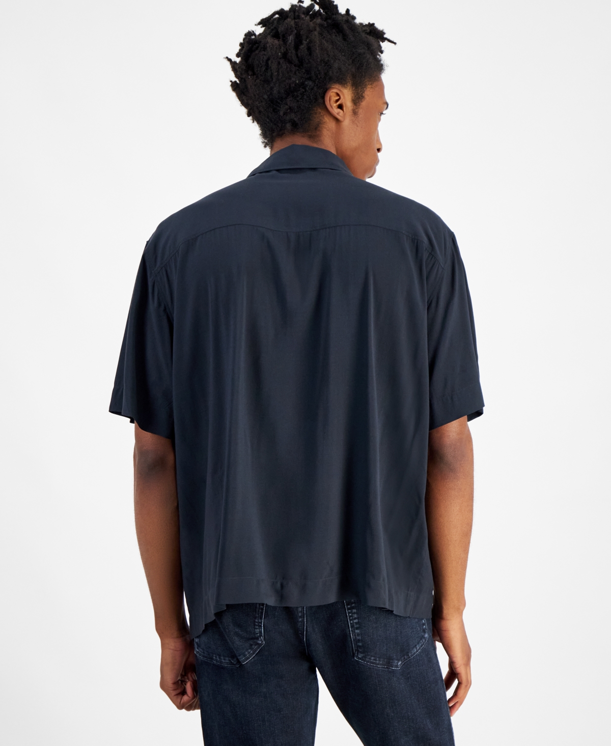 Hugo by Hugo Boss Men's Oversized-Fit Printed Button-Down Camp Shirt