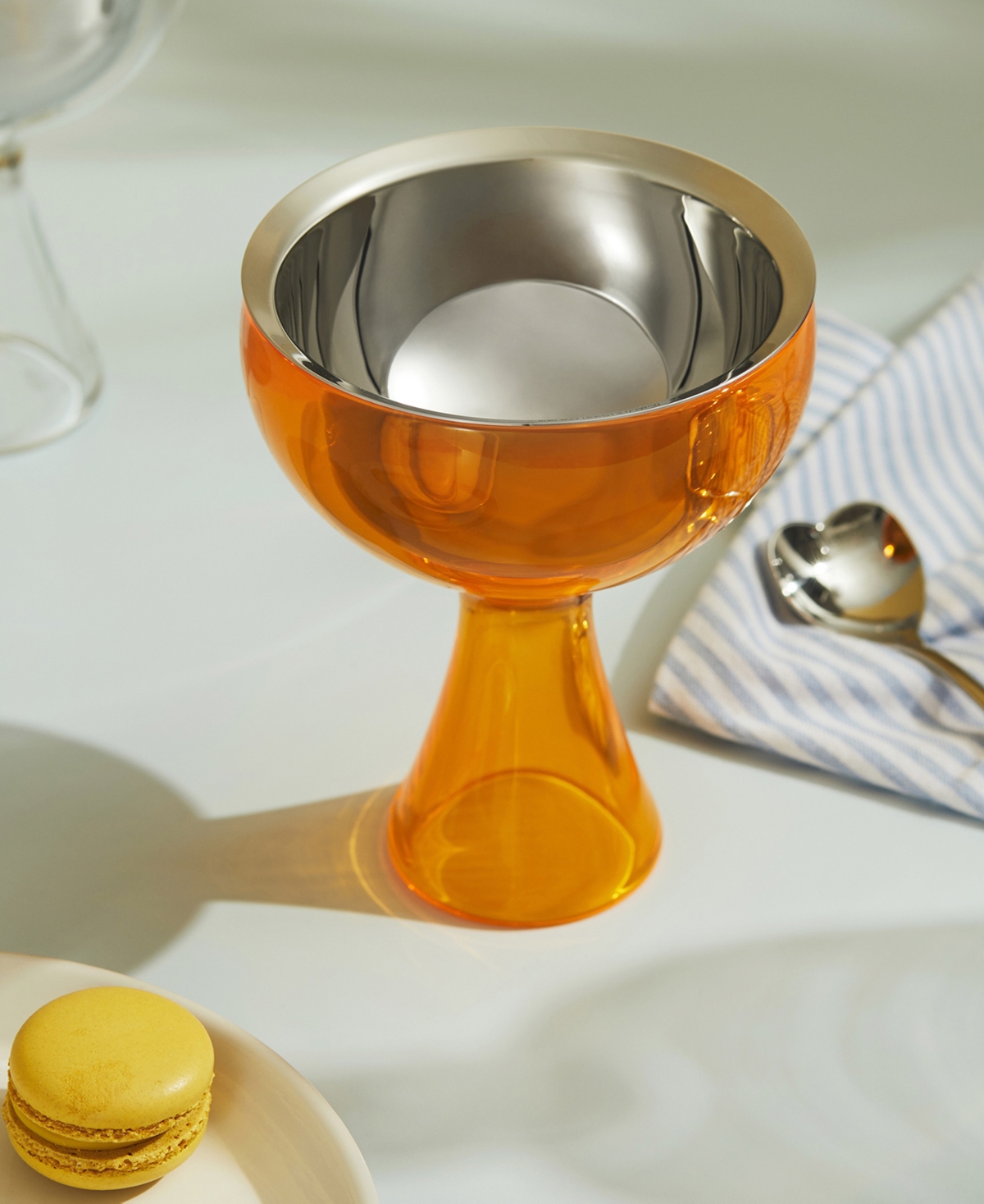 Alessi 1 Cup Ice Cream Bowl Spoon By Miriam Mirri In Orange