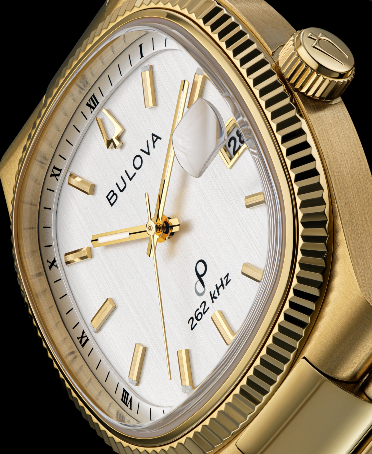 Bulova Unisex Super Seville Gold-tone Stainless Steel Bracelet Watch 38mm In No Color