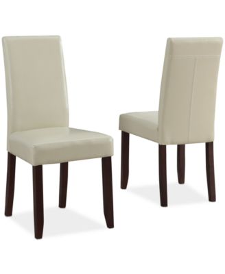 Avery Faux Leather Parson Chairs, Quick Ship (Set of 2)
