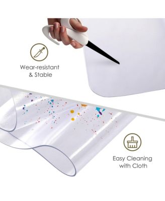 Clear Office Chair Mat for Hardwood 48" x 36" Rectangle PVC Floor Protector for Rolling Desk Chairs 1/16" Thickness