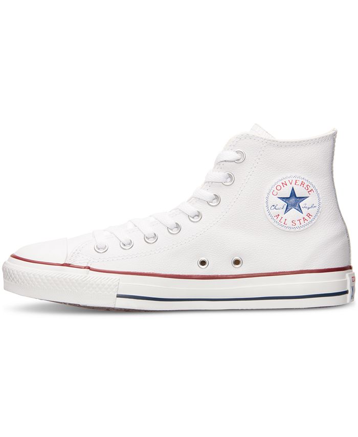 Converse Men's Chuck Taylor High Leather Casual Sneakers from Finish ...