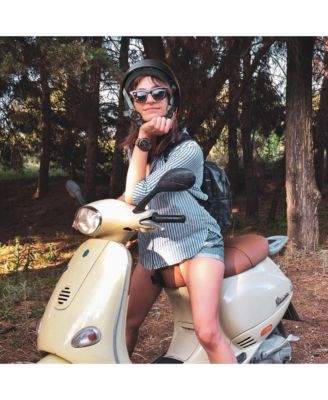 Half Face Motorcycle Helmet Sun Visor DOT Approved Bike Chopper Matte Black