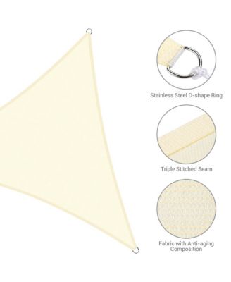 6 Pack 7 Ft 97% UV Block Triangle Sun Shade Sail Heavy Duty Outdoor