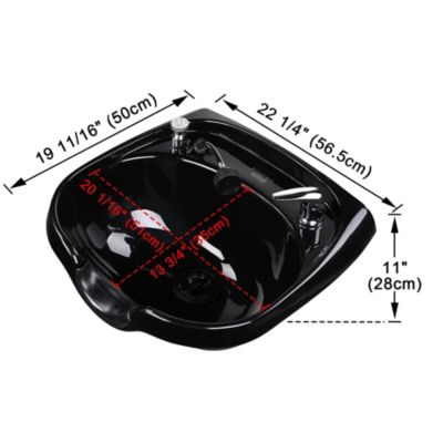 Plastic Shampoo Bowl Hair Sink Barber Shop Beauty Salon Spa Equipment Hair Cut