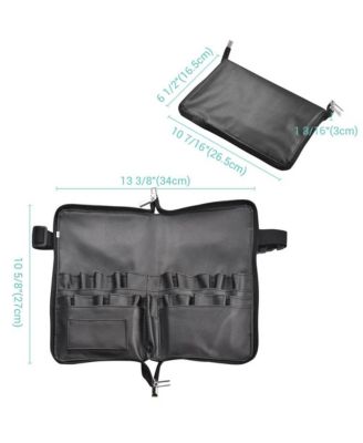 2in1 Foldable Brush Holder Waist Zipper Bag Professional Multi Portable Cosmetic Makeup Pouch with Belt Strap