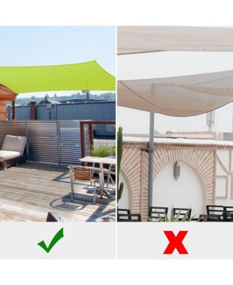 23x22 Ft 97% UV Block Rectangle Sun Shade Sail Canopy Outdoor Patio Garden Yard