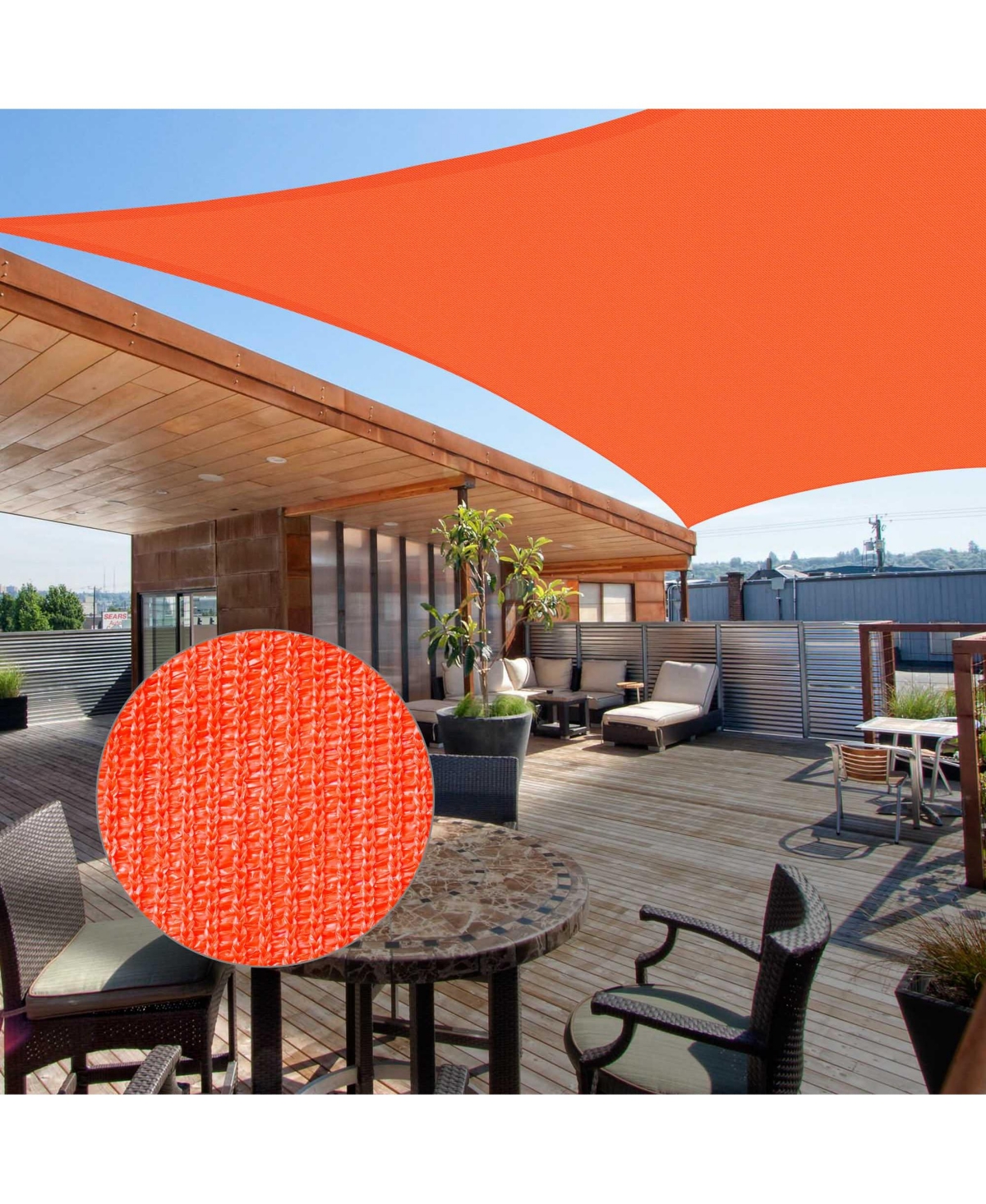 16x12 Ft 97% Uv Block Rectangle Hdpe Sun Shade Sail Heavy Duty Canopy Garden