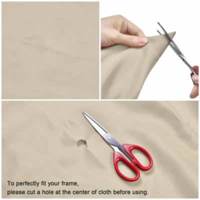 14 Ft Replacement Canopy for 12 Rib Double Sided Patio Umbrella Market Table Top Outdoor Backyard Pool Restaurant