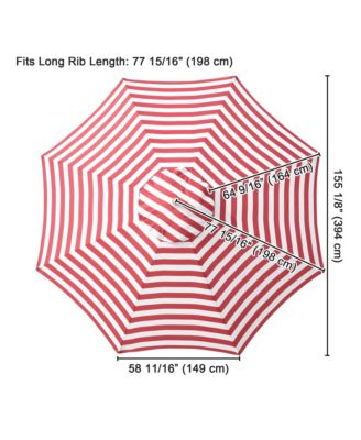 13 Ft Patio Umbrella Replacement Canopy Market Table Top Outdoor Sunshade Cover