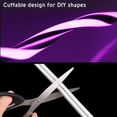 100FT/30m RGB LED Strip Neon Rope Lights with APP & Remote Control, IP65 AC 110V Waterproof Music Sync Flexible Dimmable Cuttable SMD3535 LED Light DIY for Bar Commercial Decoration DEL-D100R