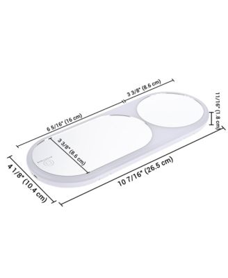 Car Visor Vanity Mirror w/ LED Light Sun Visor Cosmetic Mirror Travel