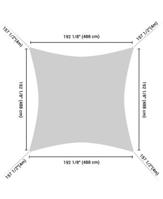 16x16 Ft 97% UV Block Square Sun Shade Sail Top Canopy Outdoor Patio Pool 2 Pack