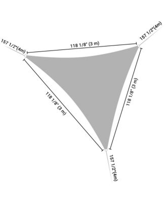 10 Ft Triangle Sun Shade Sail Canopy 97% UV Block Patio Awning Outdoor Yard Deck