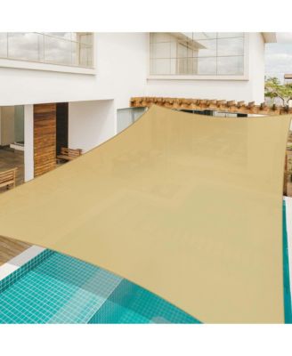 16x20 Ft 97% UV Block Rectangle Sun Shade Sail HDPE Canopy Patio Garden