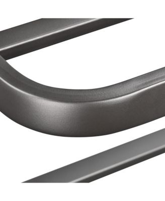 23" Wall Mounted Towel Rack 2 Tier Rail Holder Storage Shelf Hook Bathroom Hotel