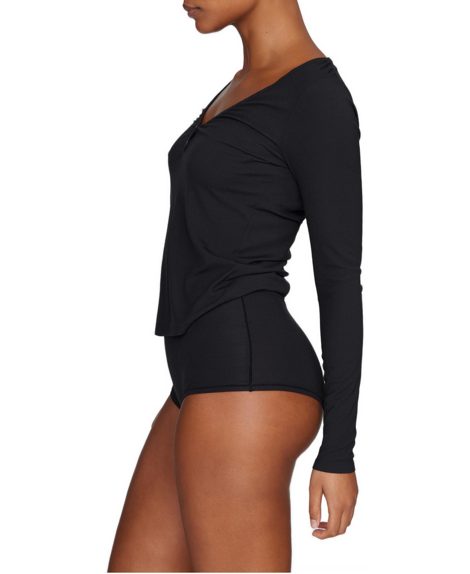 Women's The Button Long Sleeve - Modal Silk Rib