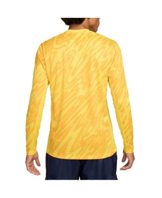 Men's Yellow France National Team 2024 Goalkeeper Replica Stadium Long Sleeve Jersey