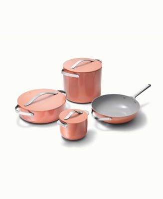 Caraway Cookware Plus Non-Stick 8 Piece Cookware Set - Cream