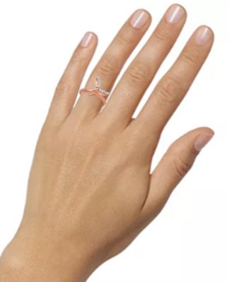 Diamond Ariel Mermaid Tail Ring (1/10 ct. t.w.) in 10k Rose Gold