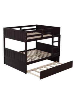 Full Over Full Bunk Bed With Twin Size Trundle