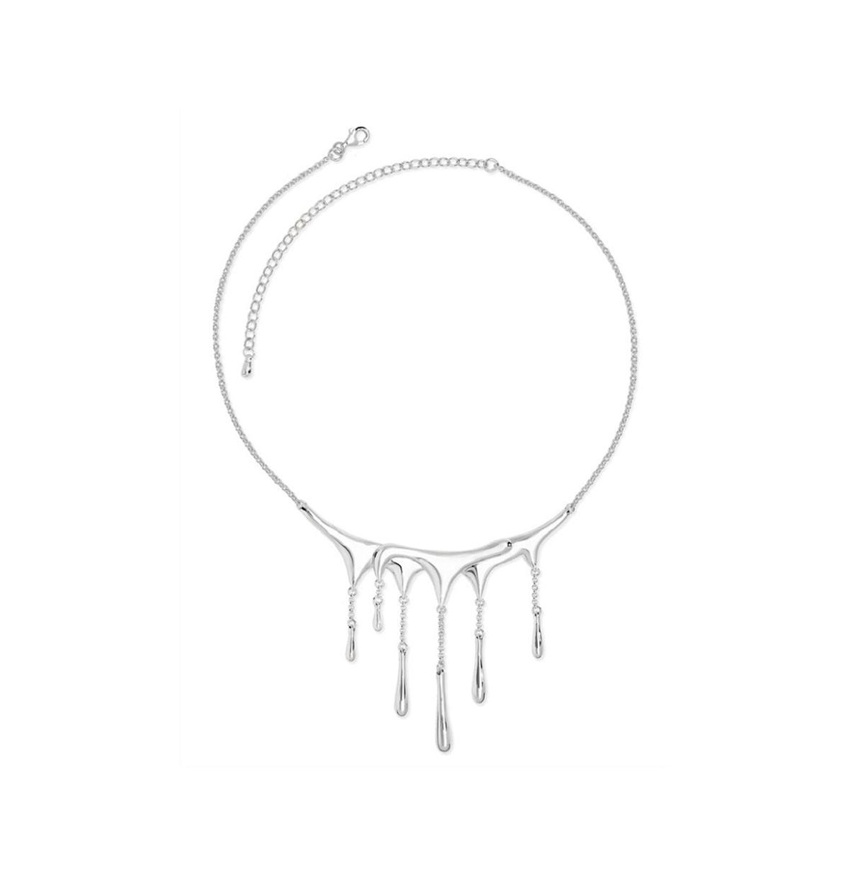 Melting Drop Necklace - Silver