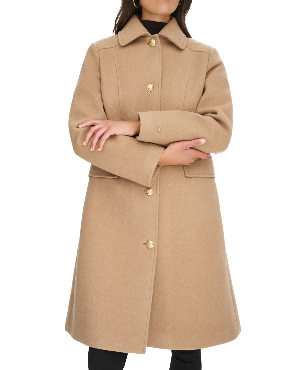 Tommy Hilfiger Women's Hooded Single-Breasted Coat, Created for Macy's