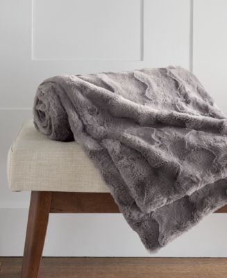 Hotel Collection Sculpted Faux Fur Throw, 50