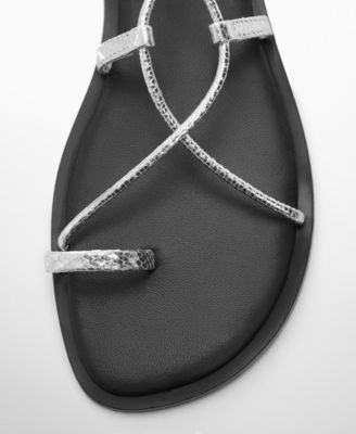 Women's Metallic Snake Sandals