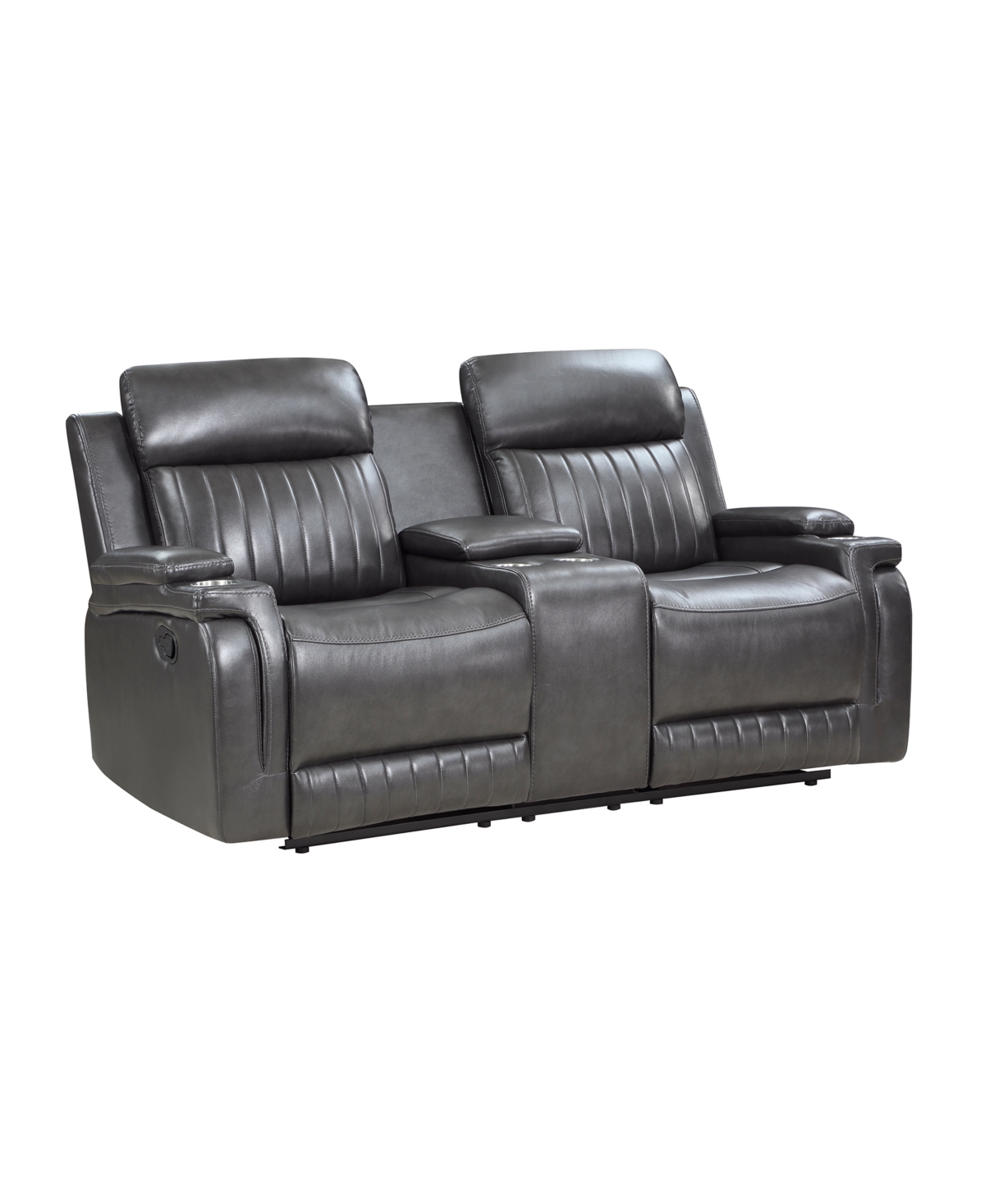 HOMELEGANCE WHITE LABEL WALLSTONE 73" DOUBLE RECLINING LOVE SEAT WITH CENTER CONSOLE 