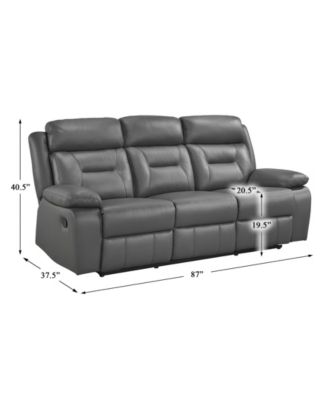 White Label Corvallis 87" Double Reclining Sofa