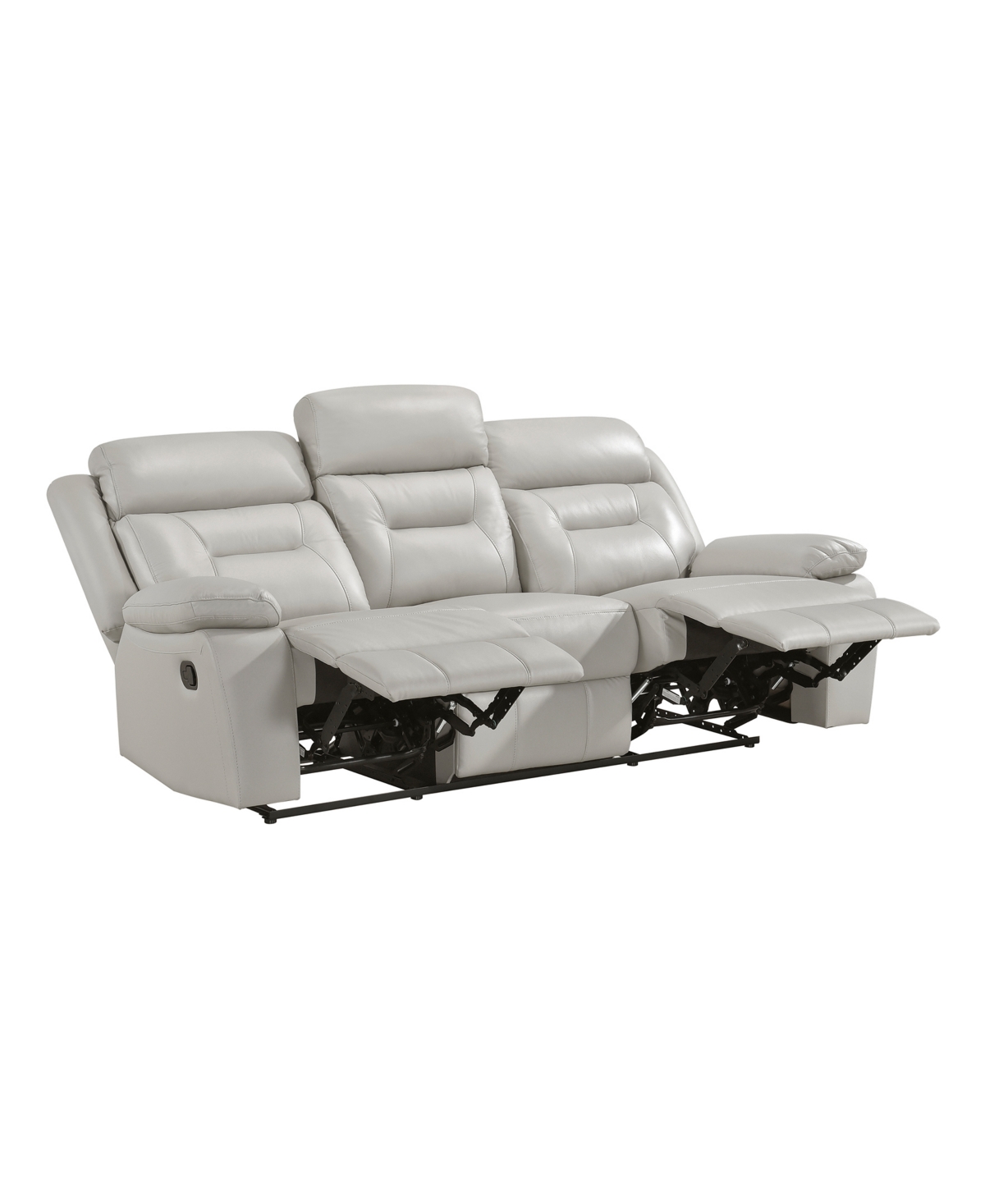 Homelegance White Label Corvallis 87" Double Reclining Sofa In Silver