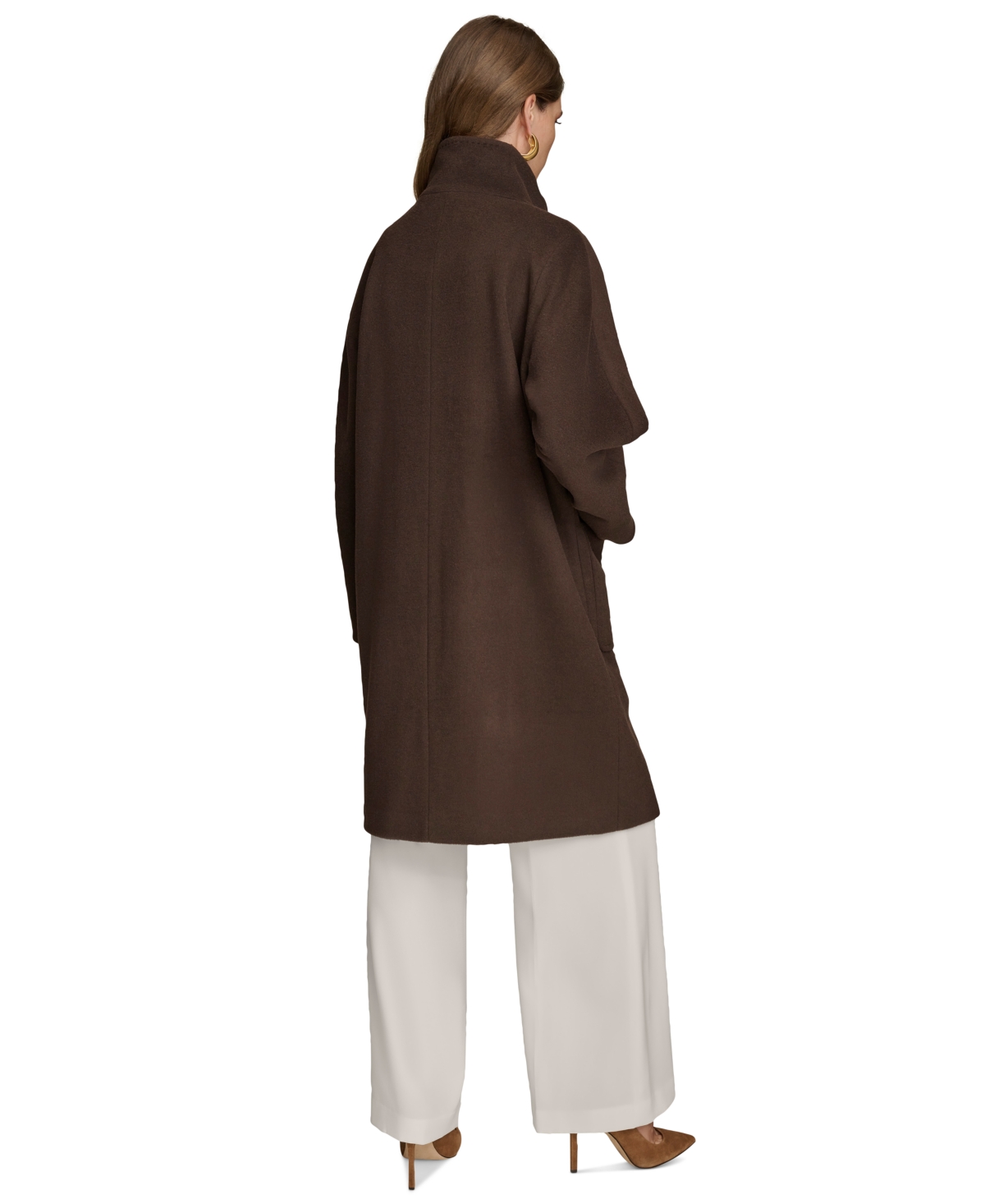 Donna Karan New York Women's Stand-Collar Single-Breasted Coat