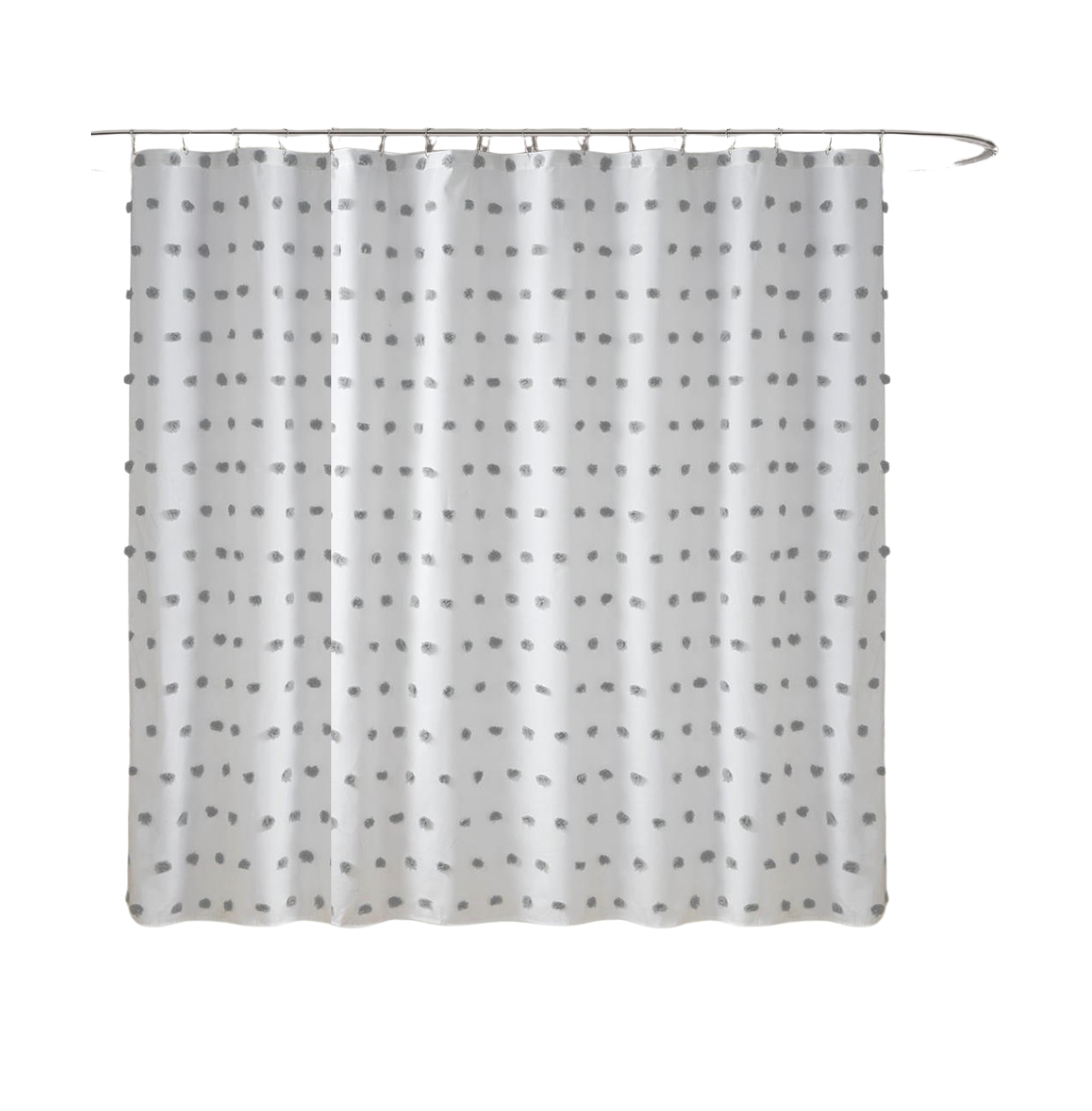 Home Outfitters Black Clip Shower Curtain 72
